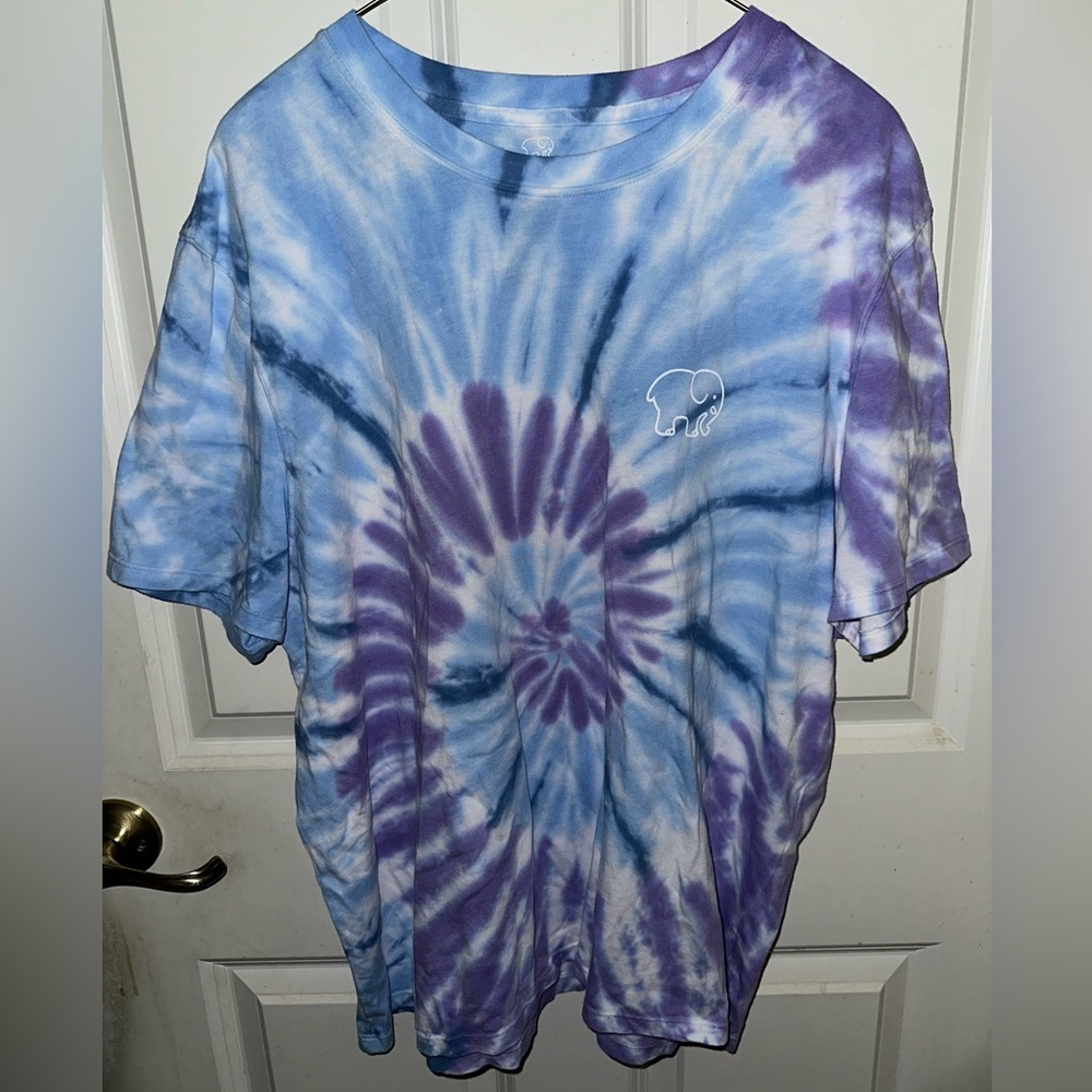 Ivory Ella Blue and Purple Tie-Dye Tee